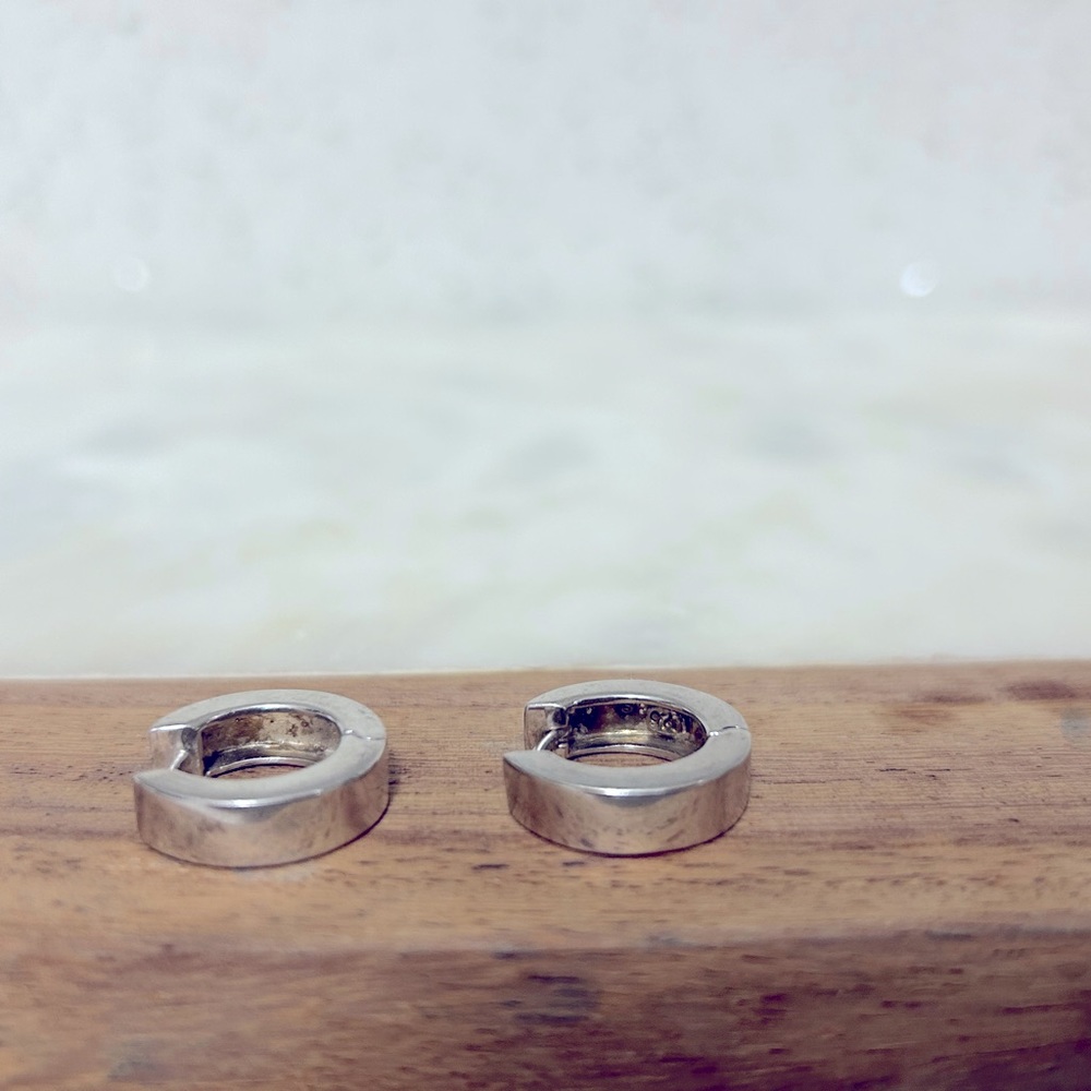 925 Sterling Silver Hoops - image 2